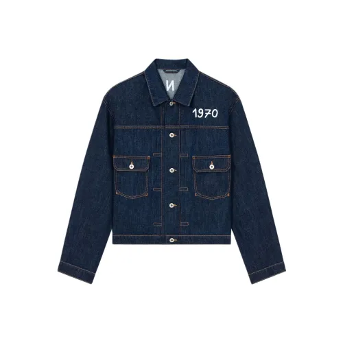 KENZO Denim Куртка Мужская Выстиранный Синий