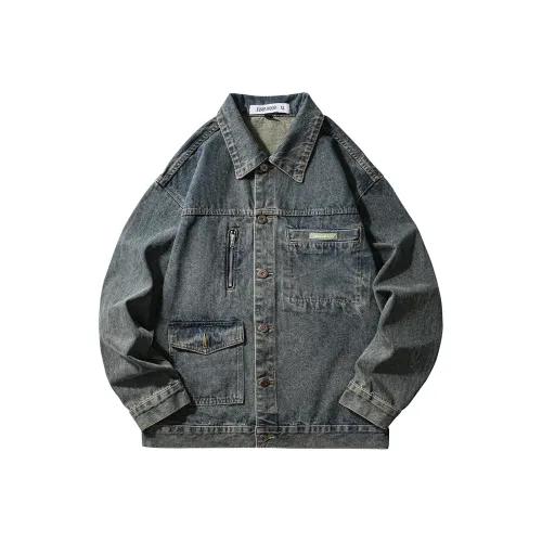 JASONWOOD Cowboy on the Run Denim Jacket Men's Vintage Blue JASONWOOD Cowboy on the Run Деним Куртка Мужская Винтажный Синий