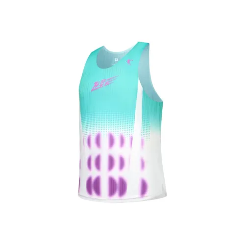 QIAODAN Feiying Бег Майка Мужская Spring River Зеленый С принтом Летящая тень Фиолетовая