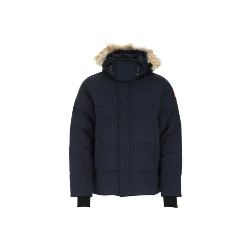 Canada Goose Wyndham Series Down Jacket Parka Coat Men's Dark Blue Канада Goose Wyndham Series Пуховик Парка Пальто Мужской Темно-синий