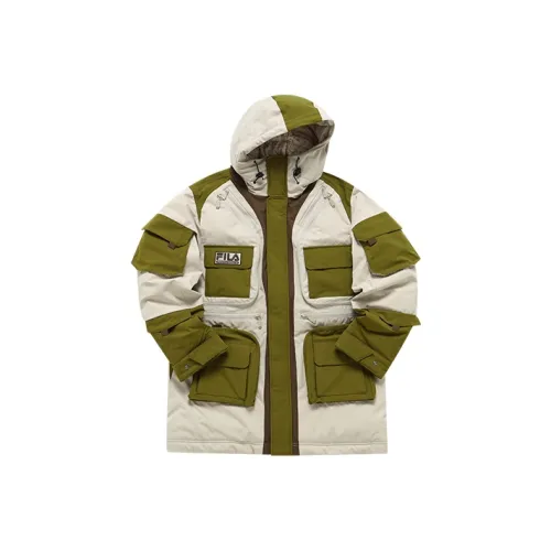 FILA FUSION WM White Mountain Co Branded Кожаный Серый Мужской Пуховик