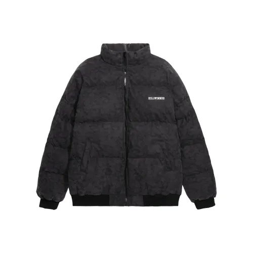 KILLWINNER Буква Воротник-стойка Свободный крой Утолщенный Пух Унисекс