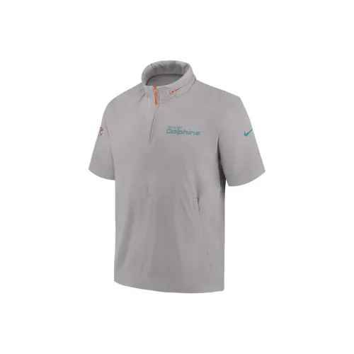 nike x NFL Miami Dolphins Sideline COACH Куртки и Пальто Мужской Серый