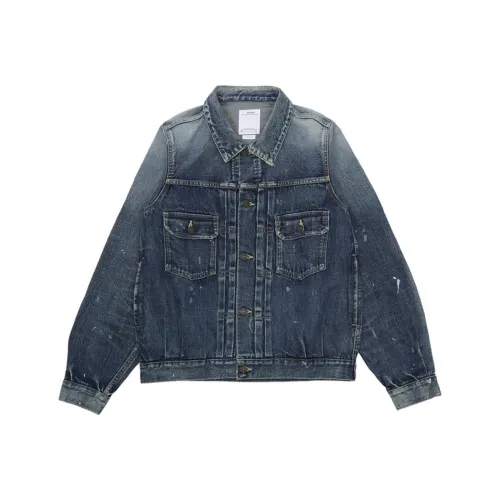 Visvim Мужские синие джинсовые куртки