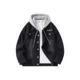 Чёрный, промытый белый (с капюшоном)