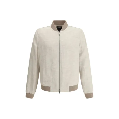 Ermenegildo Zegna Бежевые Мужские Куртки