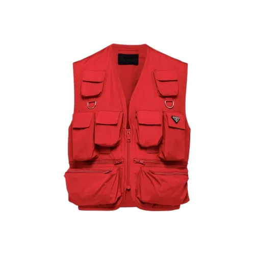 PRADA Red Men's Vests PRADA Красный Мужские Жилеты