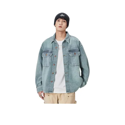 ALL IN Denim Куртка Мужская Небесно-Синий