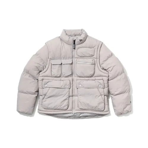 New Era Серый Розовый Мужской Пуховик