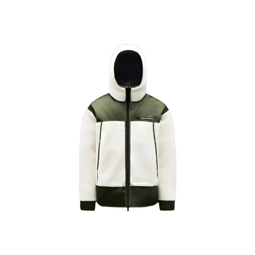 Moncler Белый Зеленый Мужской Пуховик