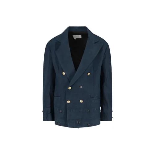 GREG LAUREN Бизнес-костюм мужской джинсовый синий