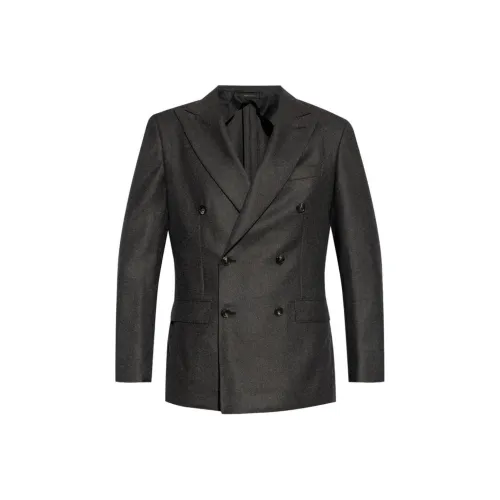 BRIONI SS24 Бизнес-костюм Пальто Мужской Черный