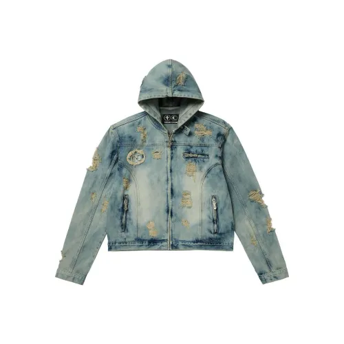 THUG CLUB SS24 Denim Jacket Unisex Blue