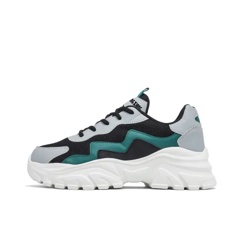 Singing Износостойкий Дышащий Увеличивающий Высоту Низкий Топ Кроссовки с Толстой Подошвой Унисекс