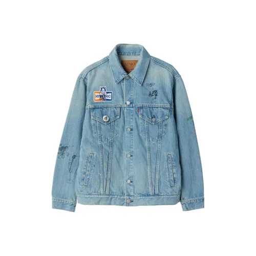 HYSTERIC GLAMOUR x SKOLOCT SS24 Denim Jacket Men's Light Indigo