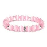 Розовый браслет с бусинами "Удача"