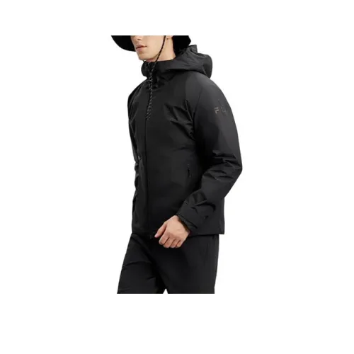 FILA Explore Поход Водонепроницаемый Ветрозащитный And Дышащий Ветровка Мужской Темно-черный