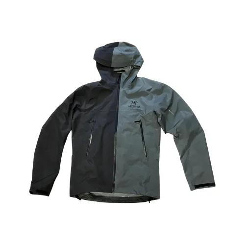 Arcteryx BETA Водонепроницаемый и Ветрозащитный для сохранения тепла Ветровка Мужской Синий Серый Многоцветный