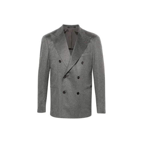 Tagliatore FW24 Бизнес-костюм Пальто Мужское Средне-серого цвета