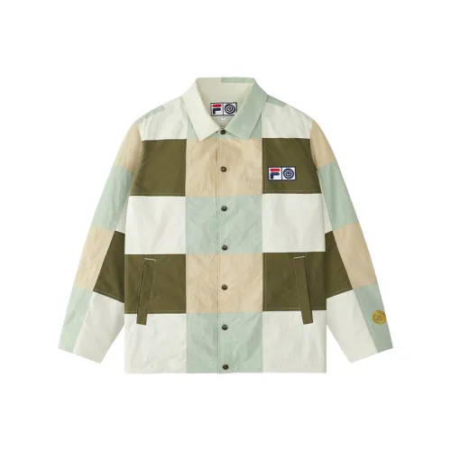 FILA FUSION X Round Two Куртки Пальто Мужской Бежевый Ремонт Цвет