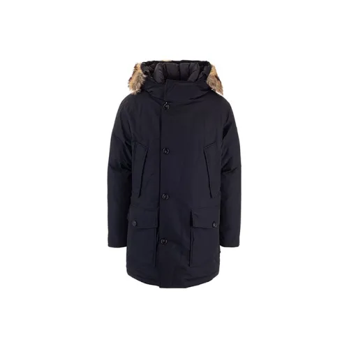 WOOLRICH Черный Мужской Пуховик