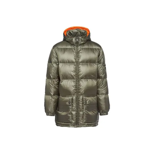 PRADA Зеленый Мужской Пуховик