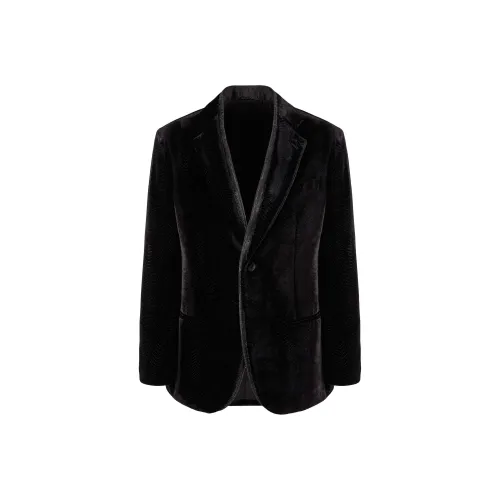 GIORGIO ARMANI SS24 Бизнес-костюм Пальто Мужской Черный