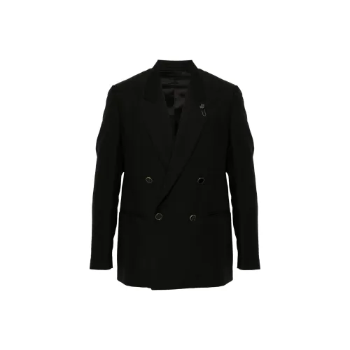 LARDINI Бизнес-костюм пальто мужской черный