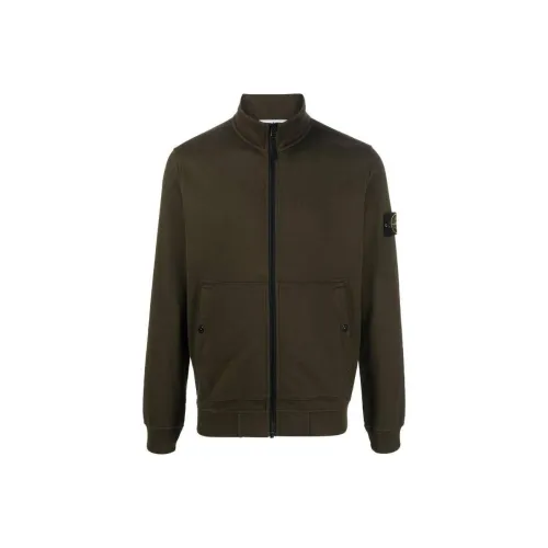 STONE ISLAND Коричневый Мужской Куртки