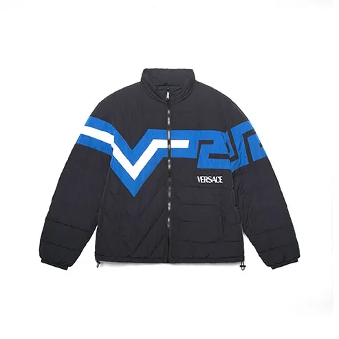 VERSACE SS22 Хлопковый пуховик Мужской Синий