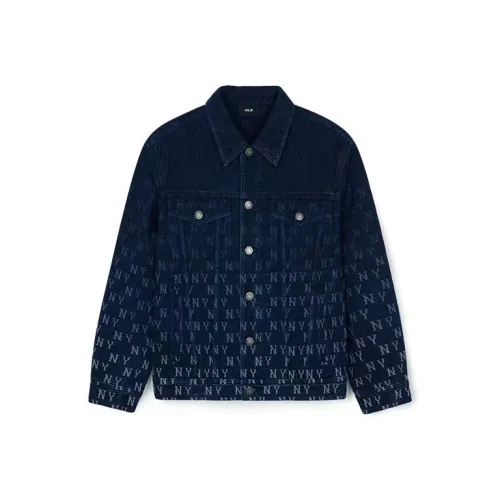 MLB Base Logo New York Yankees Denim Jacket Unisex Blue