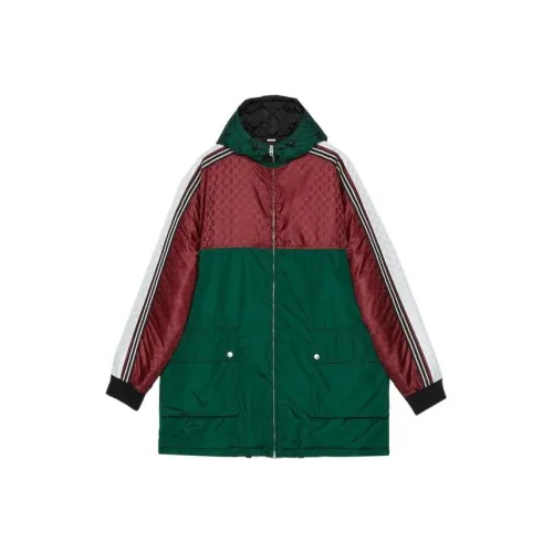 GUCCI Хлопковый пуховик Мужской Зеленый