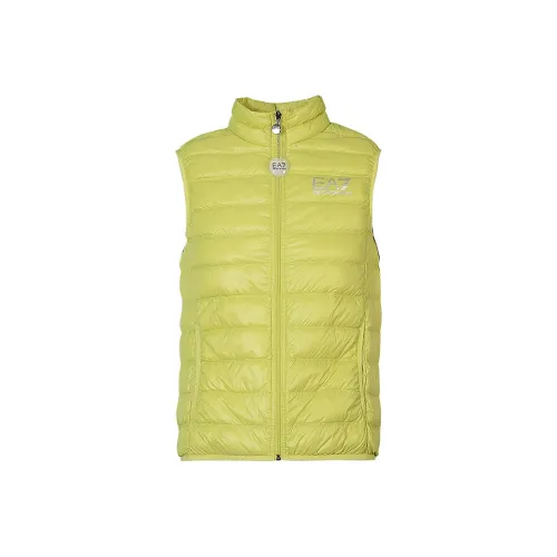 EMPORIO ARMANI EA7 Жилет Мужской Светло-желтый Серебряный Этикетка