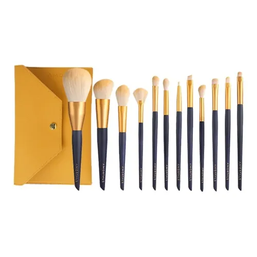 SHUXIAOSHE Бионическое волокно Искусственный мех Кисти для макияжа Детали Мягкая кожа Дружественная форма Для тени 12 шт