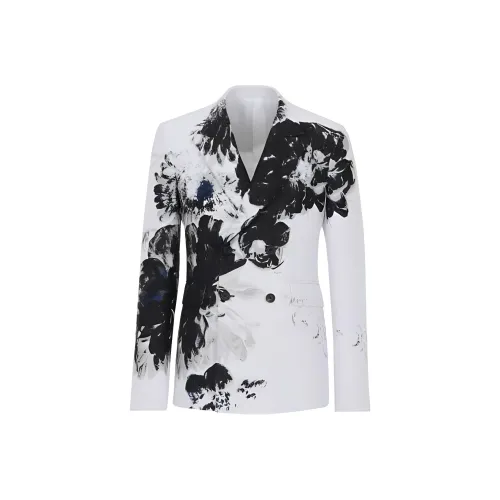 Alexander McQueen Бизнес-костюм мужской белый