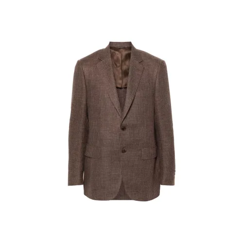 Canali Бизнес-костюм Пальто Мужской Коричневый