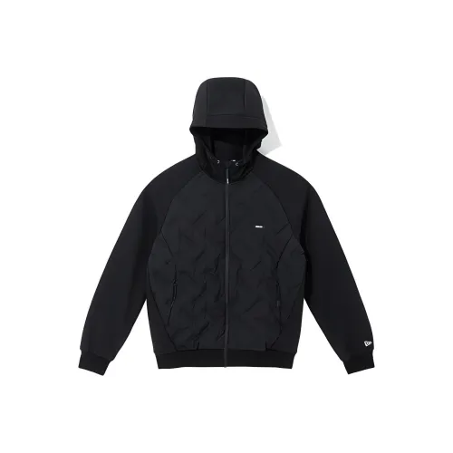 New Era Colorblock С капюшоном Пуховая куртка Унисекс Черный