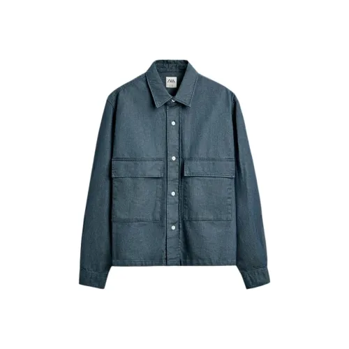 ZARA Blue/Green Мужские Куртки