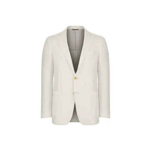 Canali SS24 Бизнес Костюм Пальто Мужской Белый