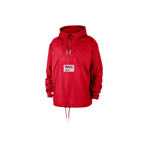 Nike x NBA Чикаго Буллз Куртки и Пальто Мужские Университетский Красный Белый Белый