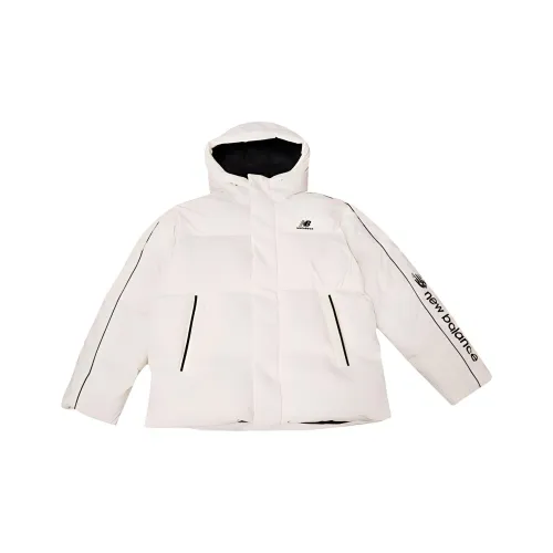 New Balance Пуховик Мужской Айвори Белый