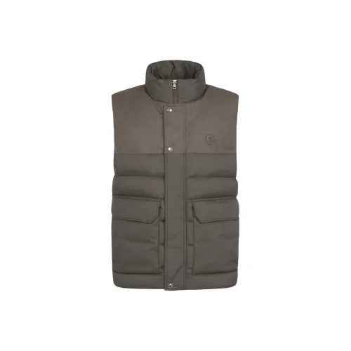 MONCLER Коричневый Мужской Жилеты