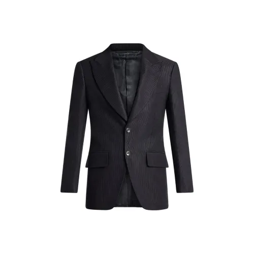 TF SS24 Бизнес Костюм Пальто Мужской Черный