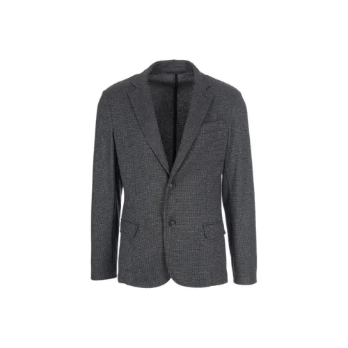 TRUSSARDI Серый Черный Мужской Деловой Костюм