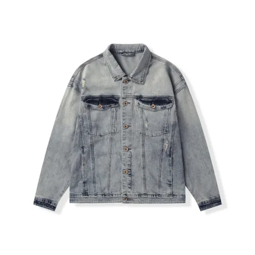 WILD LEADER Denim Jacket Unisex Blue WILD LEADER Деним Куртка Унисекс Синий