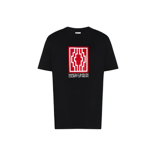 Marcelo Burlon Мужские черные T-рубашки