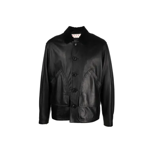 MARNI Мужские черные куртки