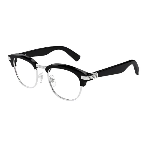 Cartier Ацетат Овальные Оправы для Очков Мужские Черные