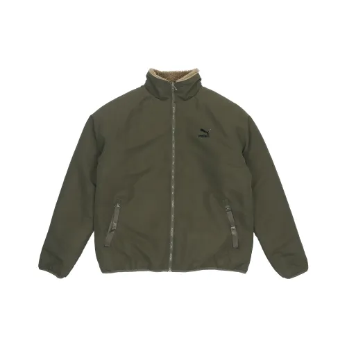 PUMA Хлопковый пуховик Зимний Мужской Армейский зеленый