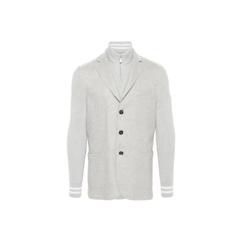 Eleventy FIRSTCLASS Made IN Italy SS24 Бизнес Костюм Пальто Мужской Пыльно-Серый